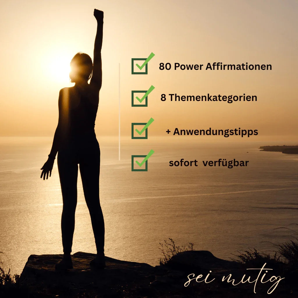 80 Power Affirmationen - 8 Themenbereiche - Glow - Mindset