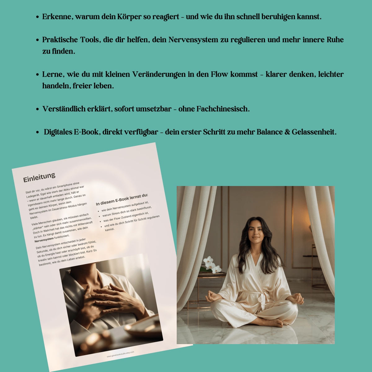 Nervensystem regulieren & beruhigen | Balance+Entspannung statt Stress | E - Book - Glow - Mindset