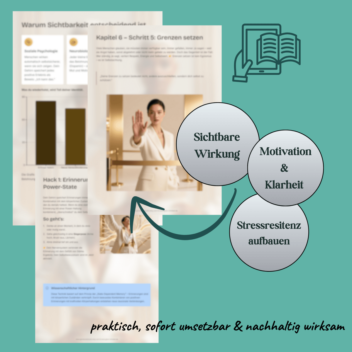 Selbstbewusstsein stärken | 7 Schritte Plan mit Übungen | E - Book - Glow - Mindset