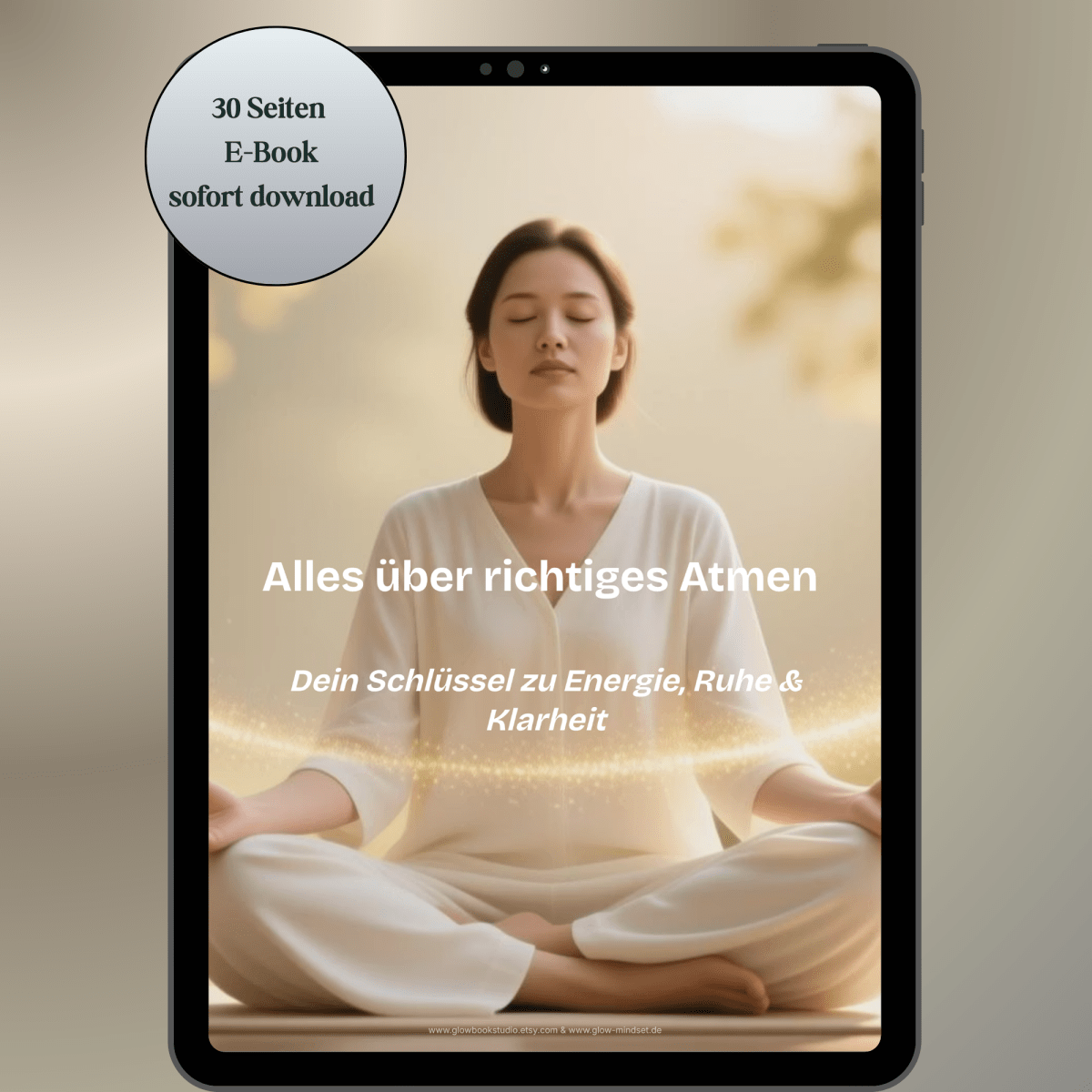 Richtig atmen lernen | Stressabau, Ausdauer, starkes Nervensystem, Gesundheit, Energie | E - Book - Glow - Mindset