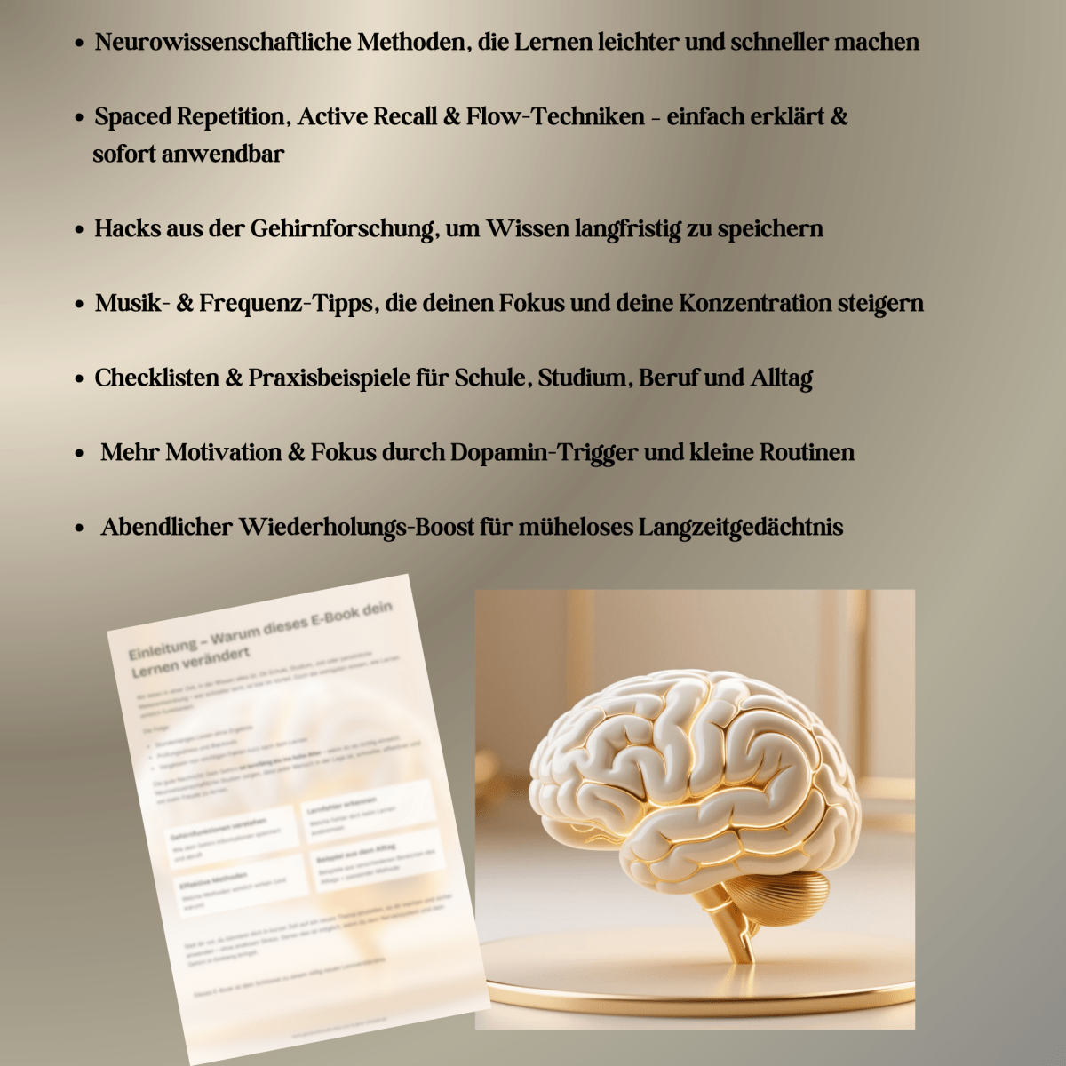 Schneller & leichter lernen | Gehirngerecht | mit Neurohacks | E - Book - Glow - Mindset