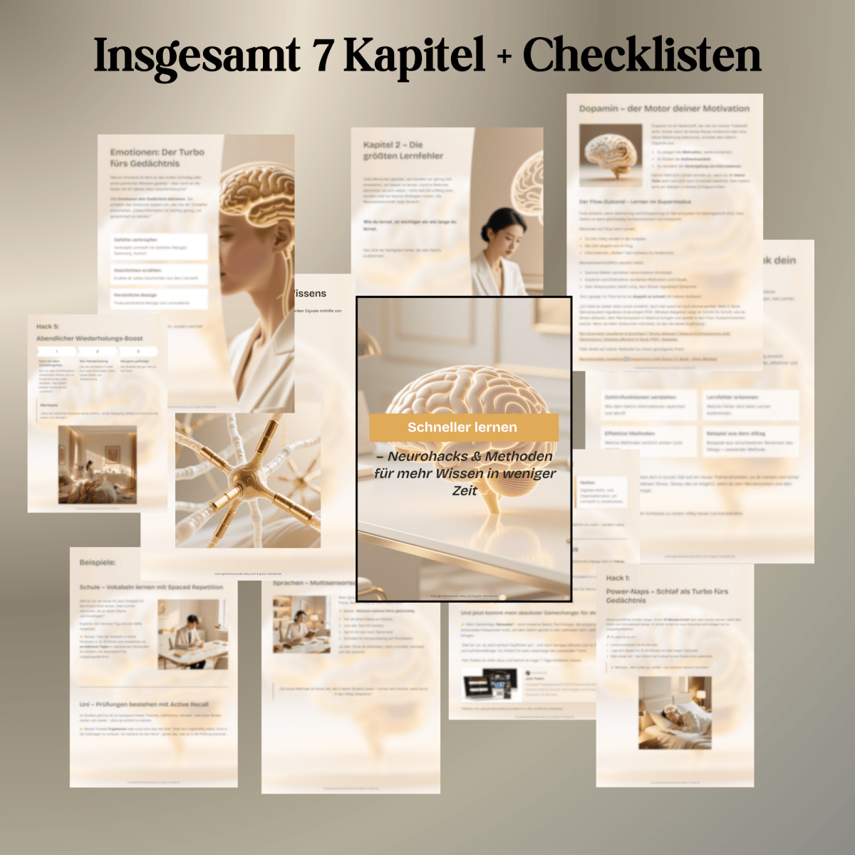 Schneller & leichter lernen | Gehirngerecht | mit Neurohacks | E - Book - Glow - Mindset