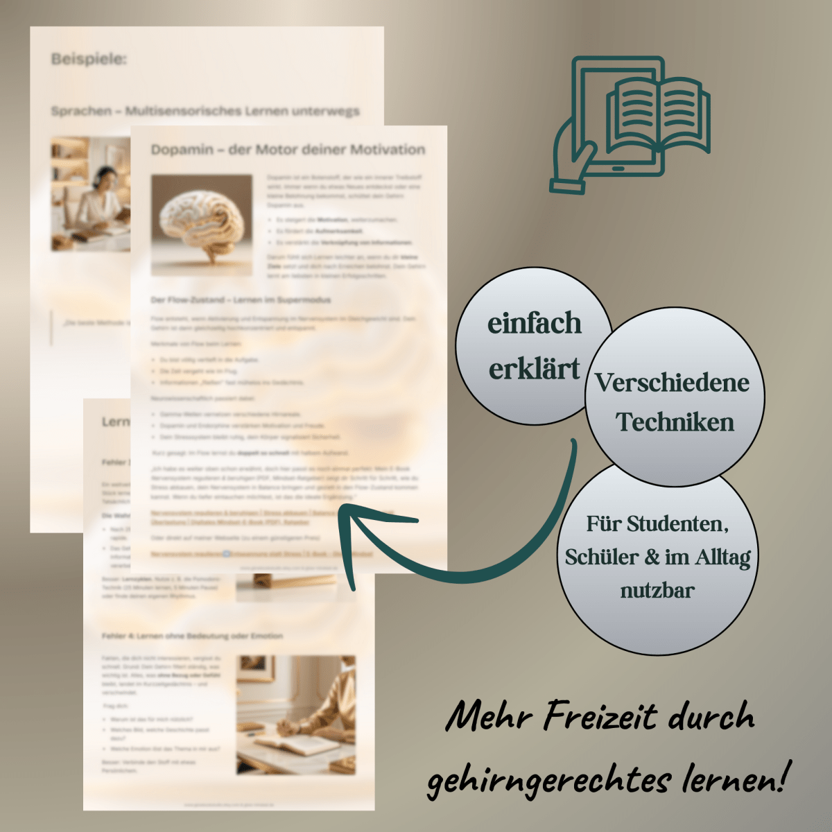 Schneller & leichter lernen | Gehirngerecht | mit Neurohacks | E - Book - Glow - Mindset