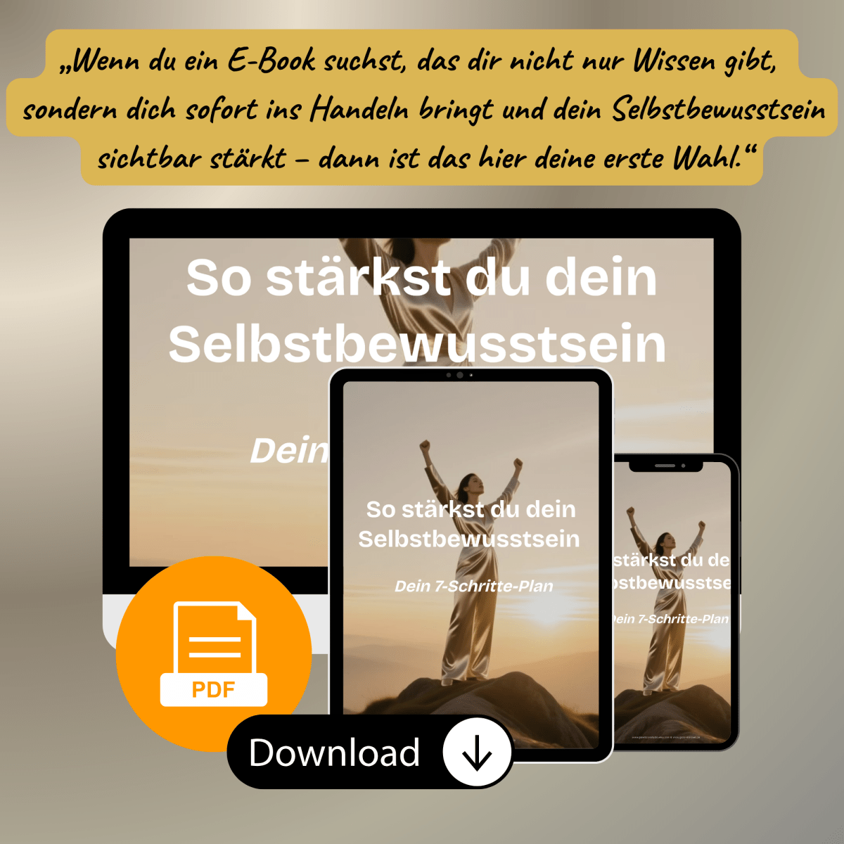 Selbstbewusstsein stärken | 7 Schritte Plan mit Übungen | E - Book - Glow - Mindset