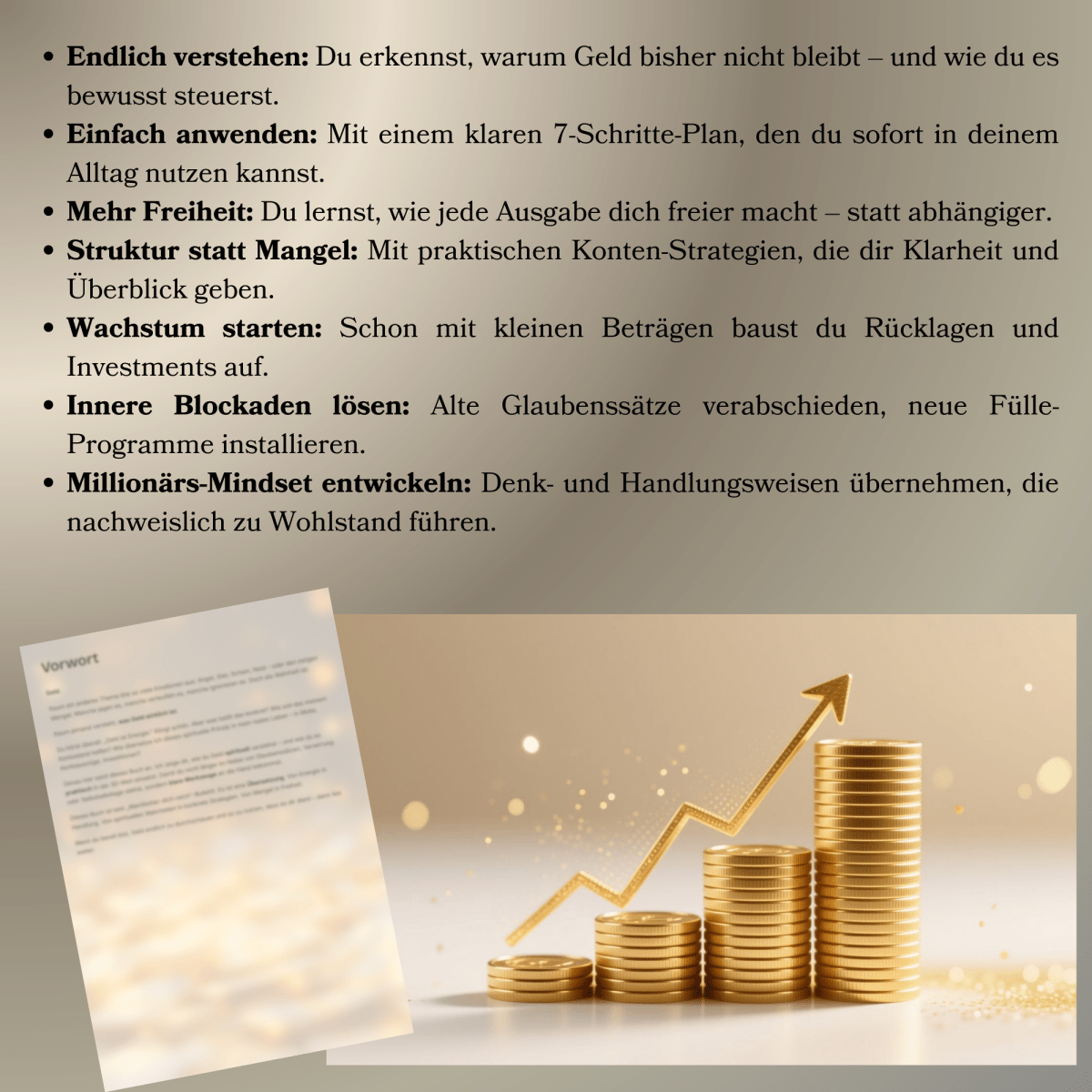 Was Geld wirklich ist | 7 Schritte Plan für Fülle, Freiheit & finanzielles Wachstum | E - Book - Glow - Mindset
